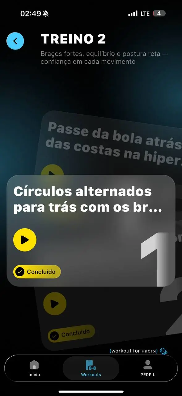 Cartão do exercício infantil com vídeo