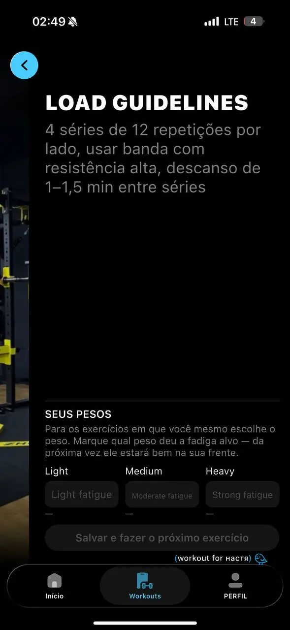 Cargas explicadas para a idade